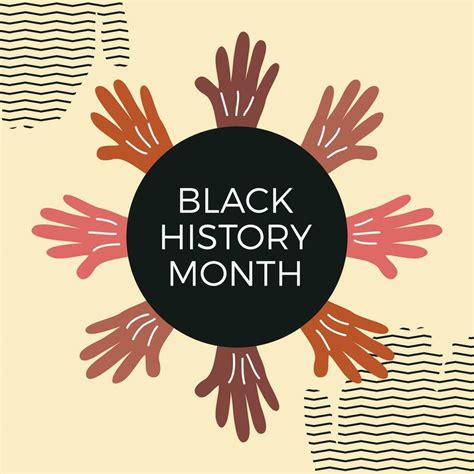 black history month logo with hands around it 29447845 Vector Art at ...