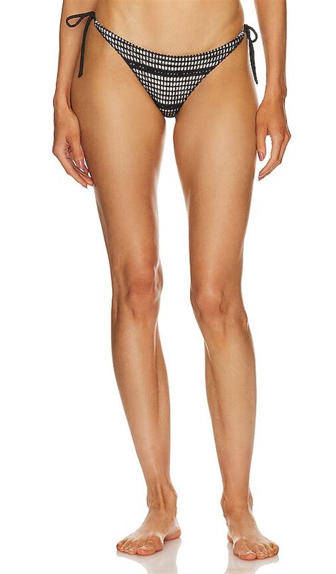 Peixoto Tonie Bikini Bottom In Black Black Tan Editorialist