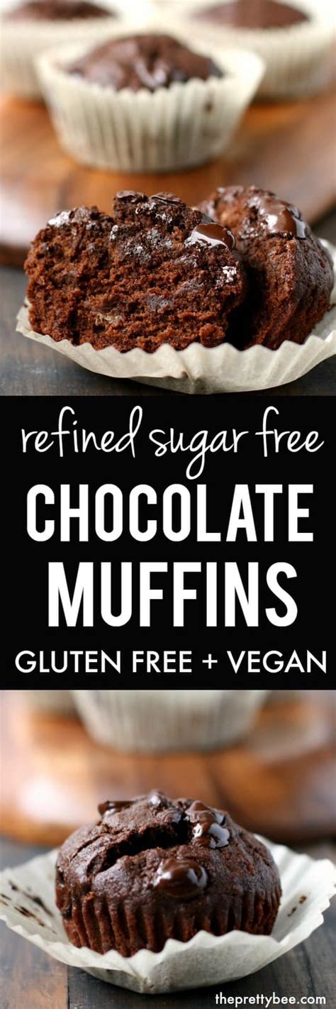 Refined Sugar Free Chocolate Muffins. - The Pretty Bee