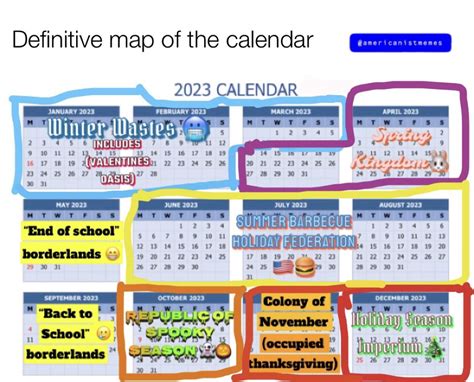 Map of the holiday seasons : r/imaginarymapscj