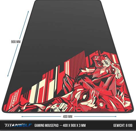 Titanwolf Vector Red Xxl Speed Gaming Mauspad Preisvergleich Geizhals