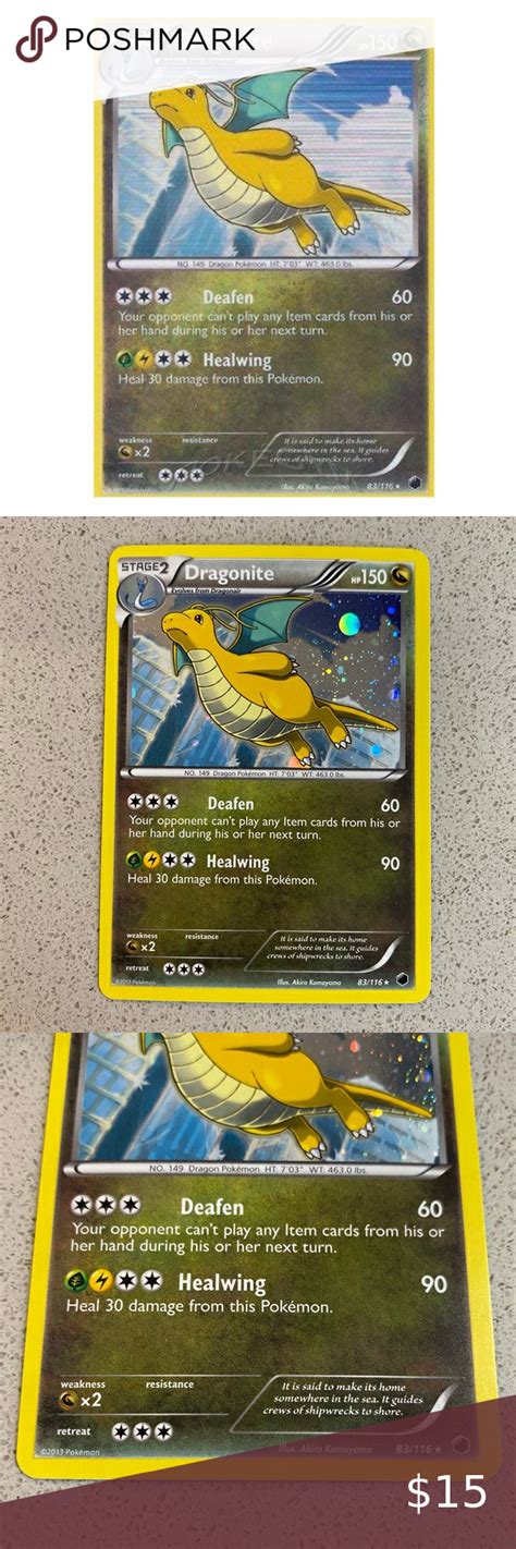 Pokémon Dragonite Reverse Holo 83 116 Plasma Freeze Set Trading Card