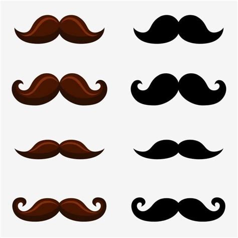 Collection Icons Moustache Beard Father Father Day Daddy Papa Dad Man