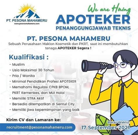 Lowongan Kerja Untuk Apoteker