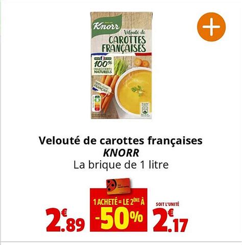 Promo Velouté De Carottes Françaises Knorr chez Coccinelle Express