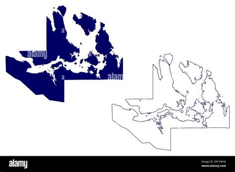 Kitikmeot Region (Canada, Nunavut Territory, North America) map vector ...