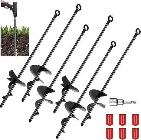 Amazon Gisafai 6 Pcs 18 Ground Anchors Spiral Blade Heavy Metal