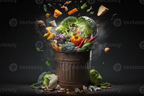 Rotten vegetables are thrown in the trash. Food Waste and Food Loss Getting Rid of Food Waste at ...