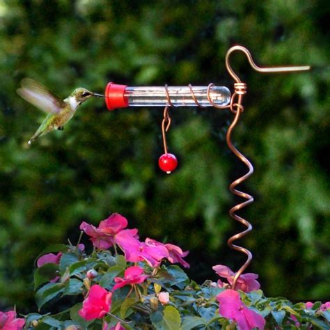 Flower Pot Hummingbird Feeder Copper Hummingbird Feeders At Bluebird Landing