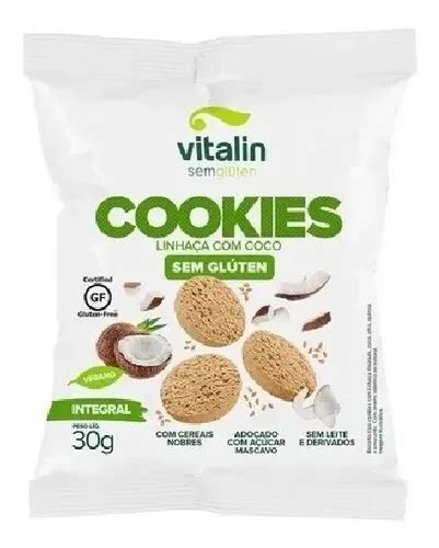 Biscoito Cookies Linha A C Coco S Gl Ten Vegano Vitalin G