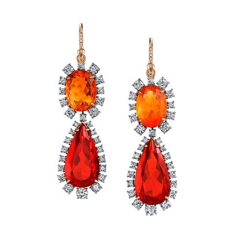 Fire Opal Earrings Irene Neuwirth The Jewellery Editor