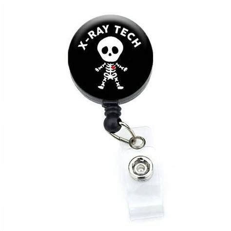 Xray Tech Badge Reel Retractable Badge Holder Radiology Skeleton