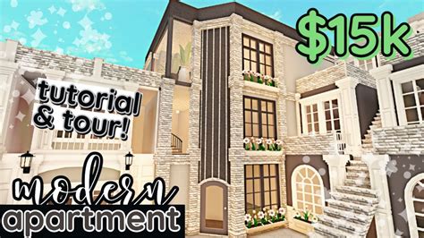 Building A 15k Modern Bloxburg Apartment In My Town Exterior Build