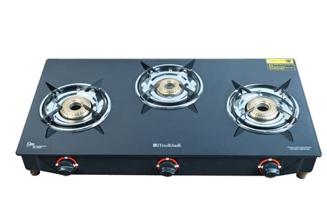 Hindblaze Crown B Bk Burner Toughened Glass Heavy Brass Burner Gas