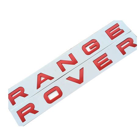 Emblema Letras Range Rover Sport Evoque Frente E Traseira Vermelho