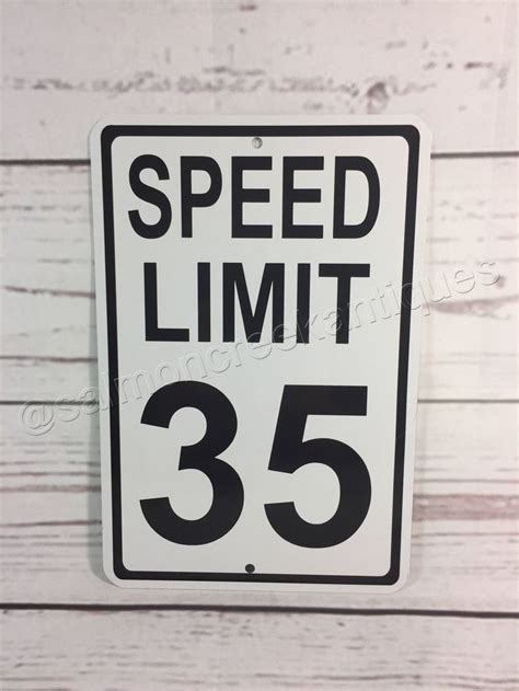 Speed Limit 35 Mini Metal Street Traffic 35th Birthday Sign New 35mph 3