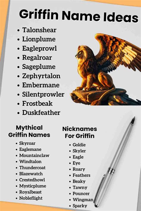 140+ Best Funny Famous and Mythical Griffin Names