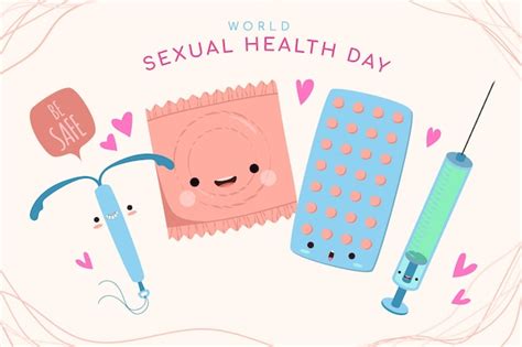 Dibujado a mano ilustración del día mundial de la salud sexual Vector