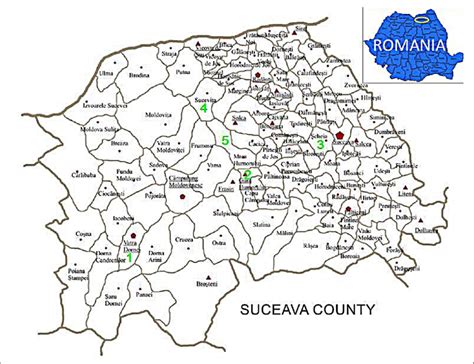 -The analysed areas of Suceava County (Romania). Source: Suceava (RO)... | Download Scientific ...