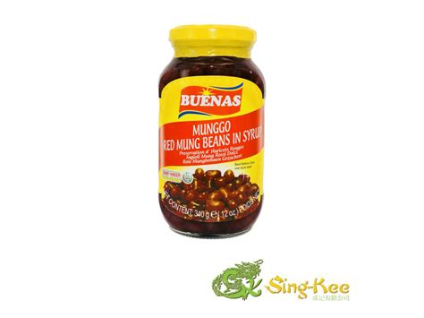 Buenas Sweet Red Mung Beans In Syrup 340g Preserved Food Sing Kee