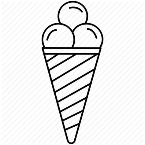 Download High Quality ice cream cone clip art outline Transparent PNG ...