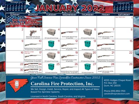 NCDU 2022 Calendar Raffle Fri Dec 31 2021