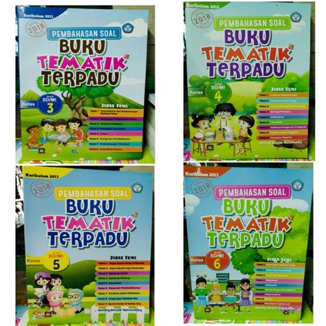 Jual Pembahasan Soal Buku Tematik Terpadu Kelas 3 4 5 6 SD Kurikulum