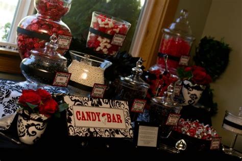 Chick S Candy Buffet Weddingbee Photo Gallery Red Candy Buffet Candy Bar Wedding Wedding Candy