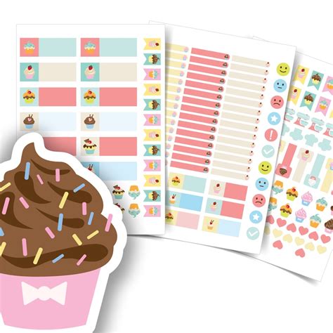 Etiquetas Escolares Personalizadas Meninas Cupcake Kit Jumbo Shopee