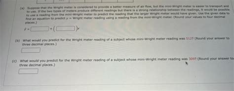 Solved Instruments Considered Were A Wright Pnak Flow Meter