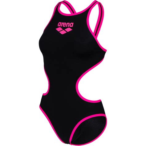 Arena One Biglogo One Piece Black Fluo Pink Pope