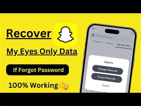 Recover Snapchat My Eyes Only Data Snapchat Account Recover