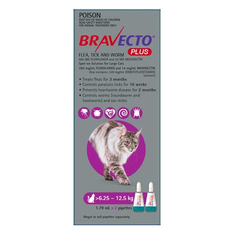 Bravecto Plus Large Cats Kg Purple