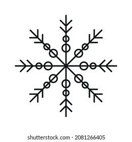 Winter Snowflake Isolated On White Background Stock Vector Royalty