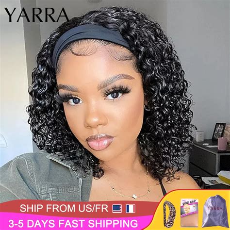 Brazilian Kinky Curly Headband Wig Human Hair 8 30 Inch Glueless Kinky Curly Human Hair Wigs For