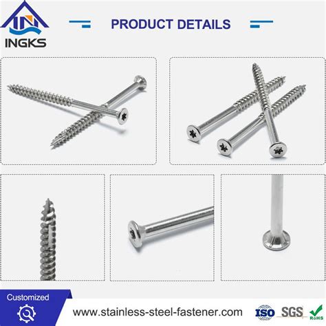 China SS316 Torx CSK Head With Ribs Deck Screws Suppliers