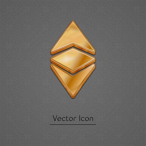 Premium Vector Golden Ethereum Classic D Style Vector Icon