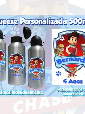 Squeeze Garrafinha Aluminio Patrulha Canina Ml Compre Produtos