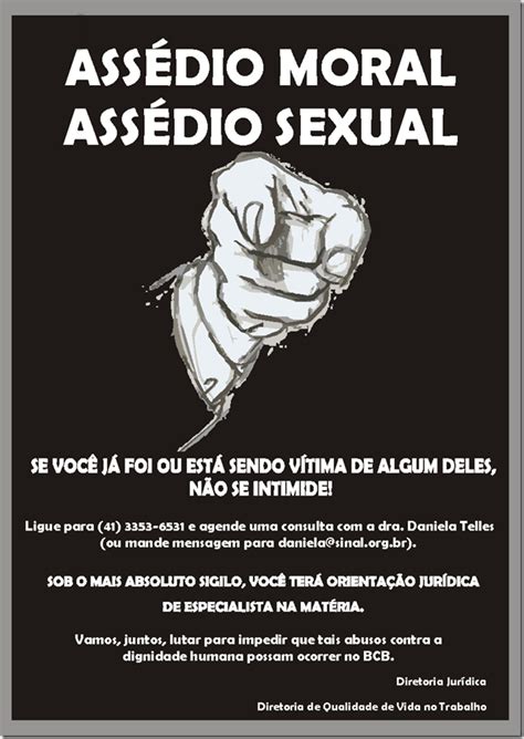 Combate Ao AssÉdio Moral E Ao AssÉdio Sexual Sinal Sindicato