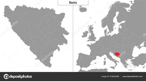 Map Bosnia Location Europe Map Vector Illustration Stock Vector by ...