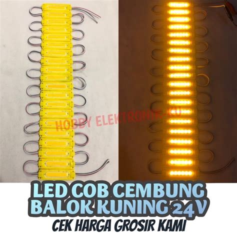 Jual LAMPU LED STRIP MODULE COB 6MATA 24V KUNING Shopee Indonesia