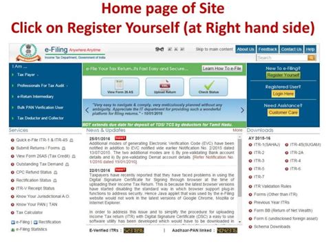 e filing of Income Tax Return | PPT