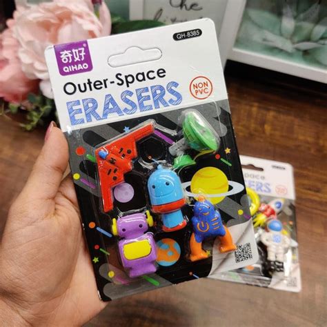 Space Series Eraser Set Pack Of Space Series Erasers Etsy