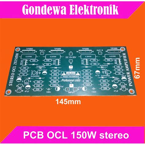 Jual PCB Power Amplifier OCL 150W Stereo 2 X 150W Shopee Indonesia