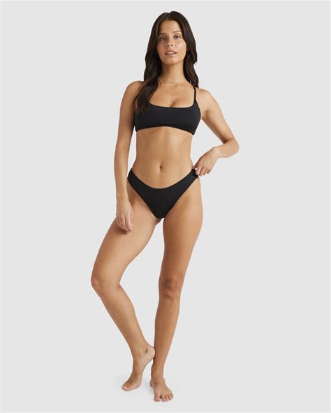 Billabong Womens Sol Searcher Bondi Bikini Bottoms Black Pebble