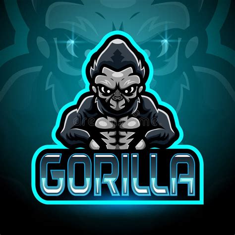 Gorilla Esport Logo Mascot Design Stock Vector Illustration Of Angry