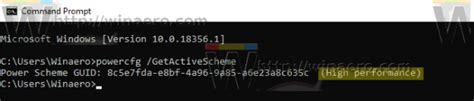 See Active Power Plan In Windows 10