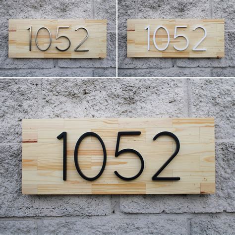 House Number Plaque, Number Sign, Wood Address Numbers, Address Sign ...