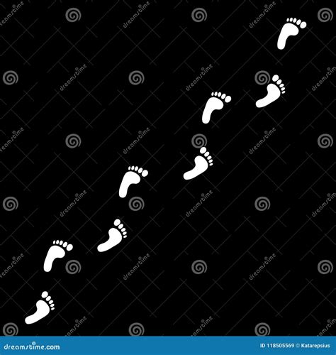 Footprint Path Icon Human Shoes Footstep Walking Way Hiking