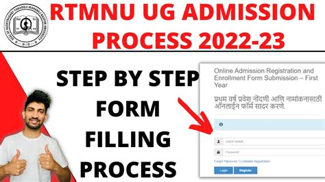 RTMNU UG ADMISSIONS 2022 23 Step By Step UG Admission Form Filling